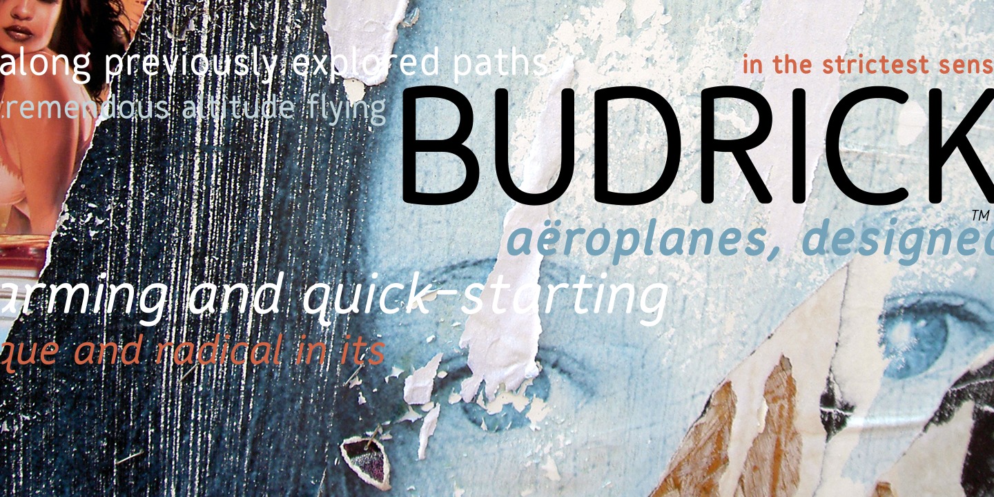 Beispiel einer Budrick BB Bold-Schriftart